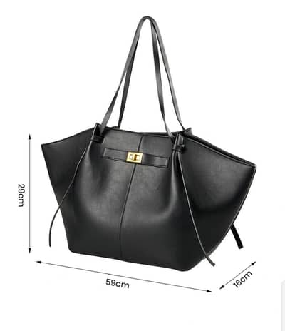 Winged PU Leather Tote Bag