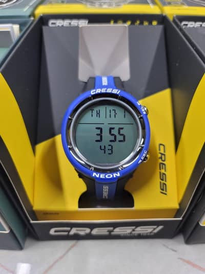 Cressi Neon Blue Scuba & Freediving Computer Watch for Sale