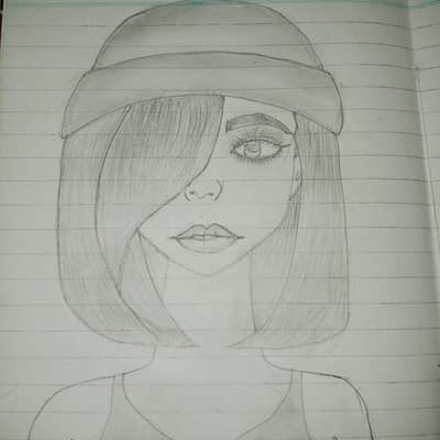 original hand pencil drawn sketch