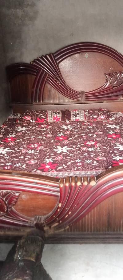 Solid Wooden Double Bed for Sale-Premium Wood Quality