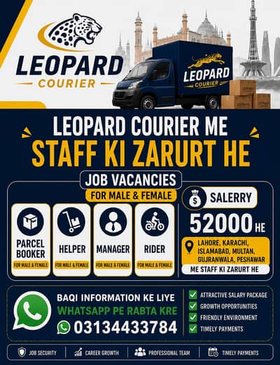 Job vacancies available in leopard company