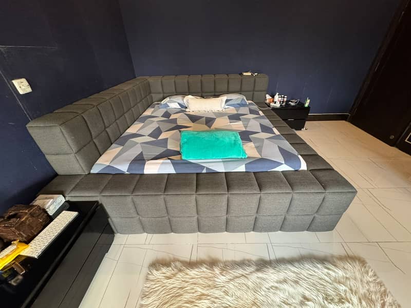 King Size bed with side table 2