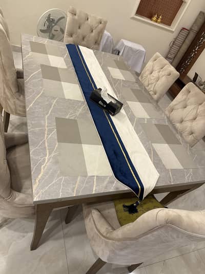 Dinning table with 6 chair set