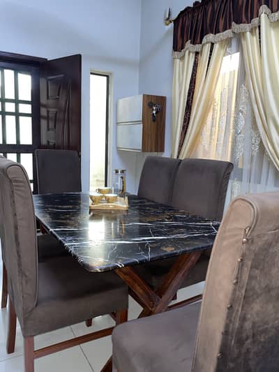 6 seater dining table with chairs