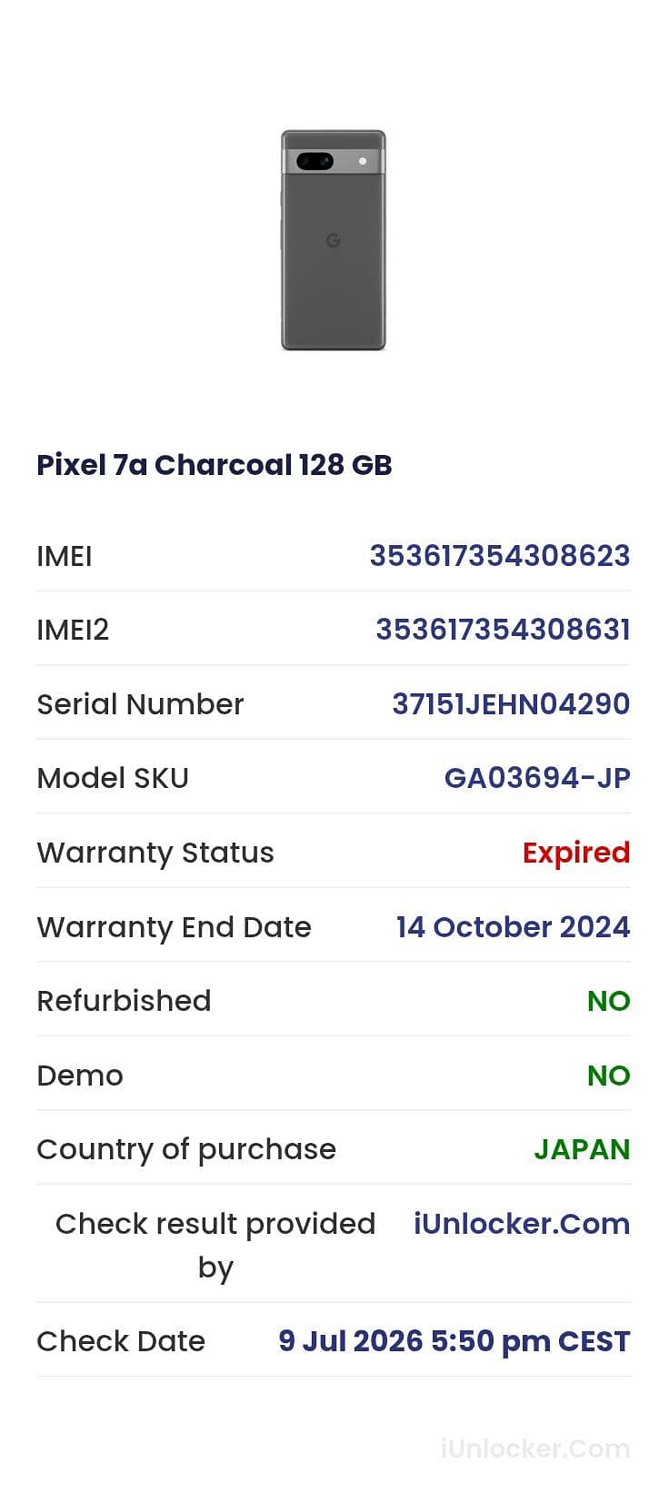 Google Pixel 7a 3
