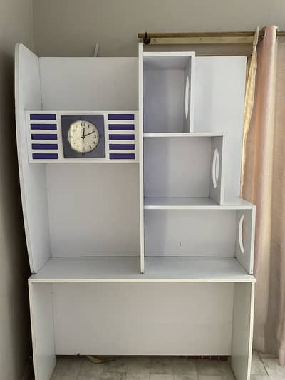 custom bookshelf/ computer table and organizer