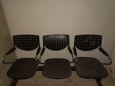 3 seater waiting chair for offices and hospitals.
