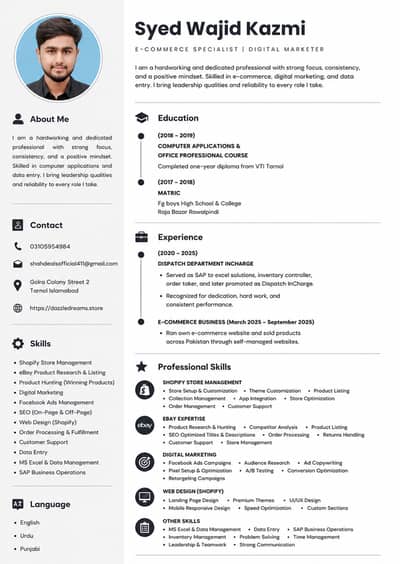 E-commerce Executive | Shopify, eBay, Digital Marketing & Warehouse