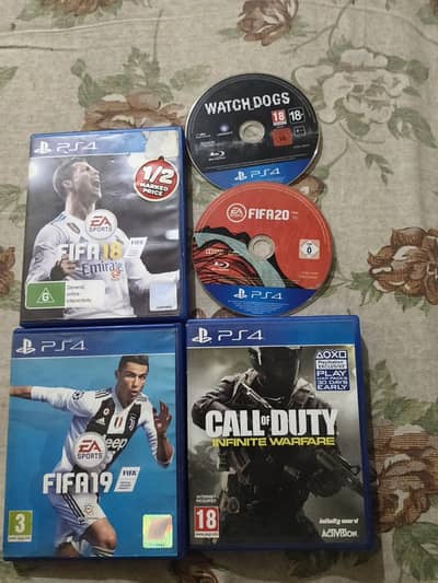 5 dvds of PS4 and ps5