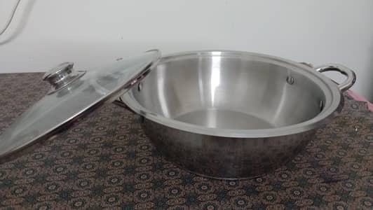 Stainless Steel Cooking Pot with Glass Lid