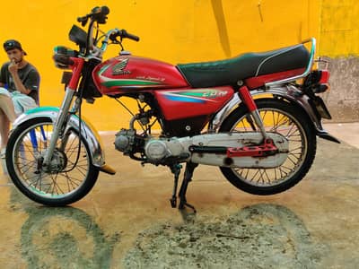 Honda CD 70 Red Bike for sale golden number