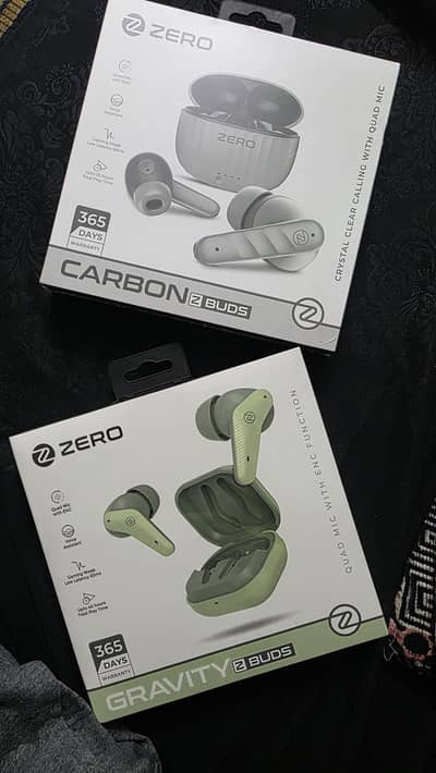 ZERO EAR BUDS - GRAVITY AND CARBONS BOX PACKED