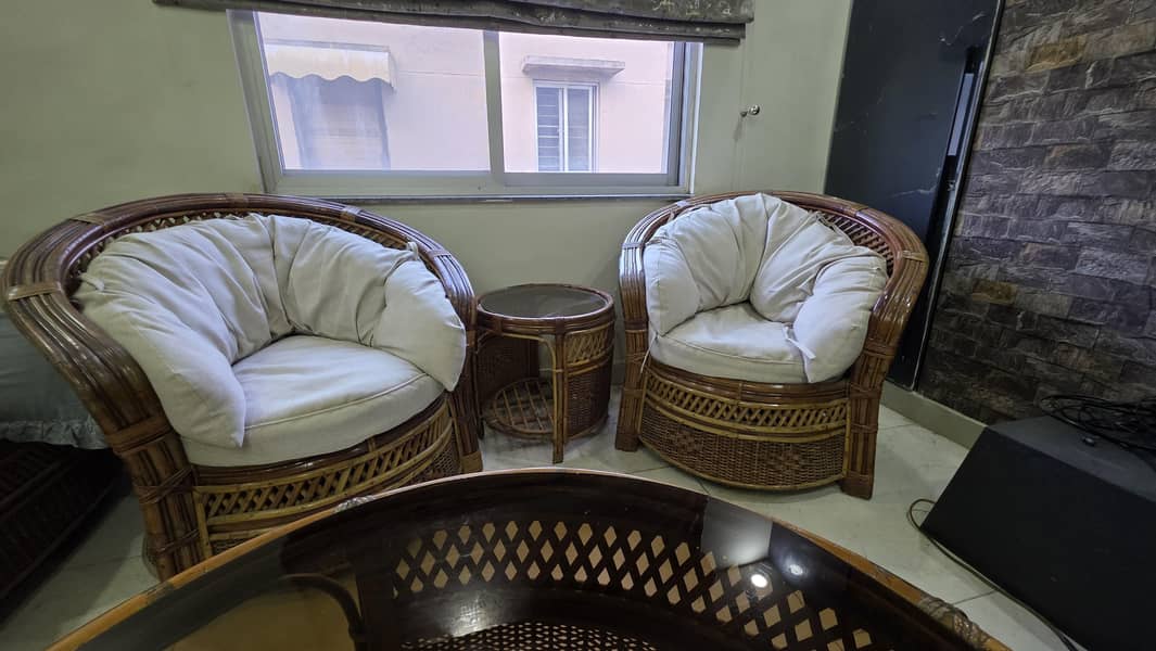 Original Cane Sofa Set 3+1+1 0