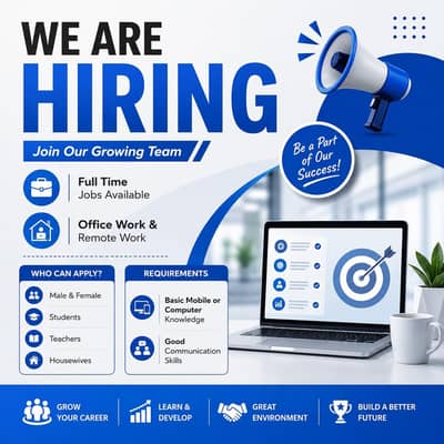 we are hiring male female for office and online work