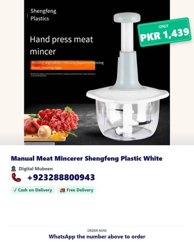 Portable Mini Chopper – Electric Food & Vegetable Chopper
