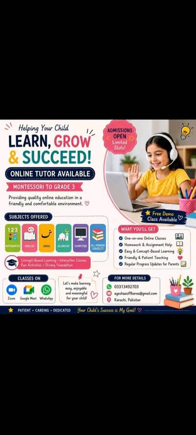 Experienced Online Home Tutor for Kids