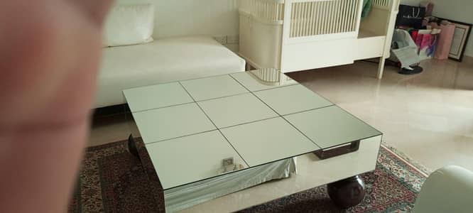 Grid Mirrored Coffee Table