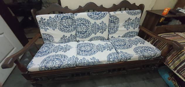 Tali wood sofa set 3 seat + 1 seat