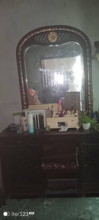 Double Bed with Mattress and Dracing