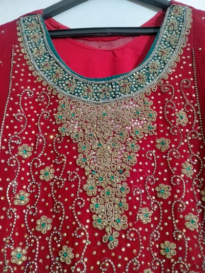 bridal barat and valima full costume clothes and foot wear