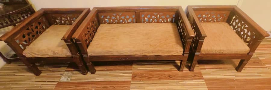 Sheesham wood 5 seater sofa set