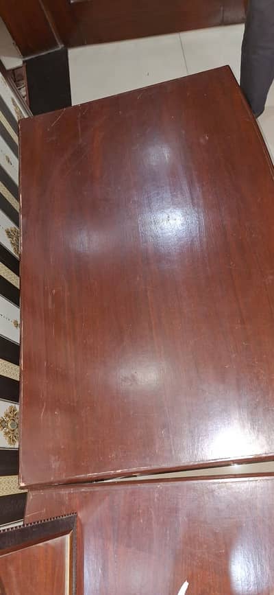 2 Solid Wood Office Tables with Lockable Drawers