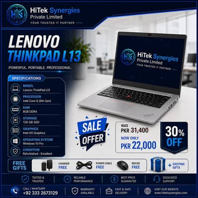 Lenovo ThinkPad L13 | I5-6TH gen | 8/256GB