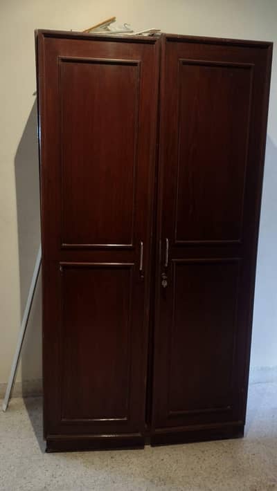 Wooden 2-Door Wardrobe for Sale