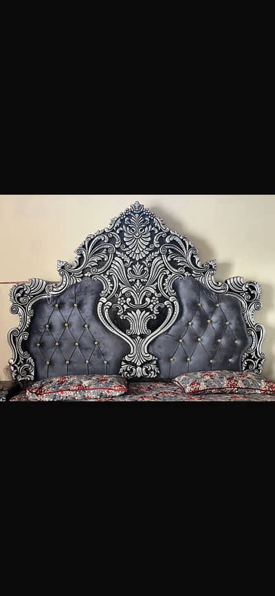 Chinyoti style king size bed set and Dewan sofa