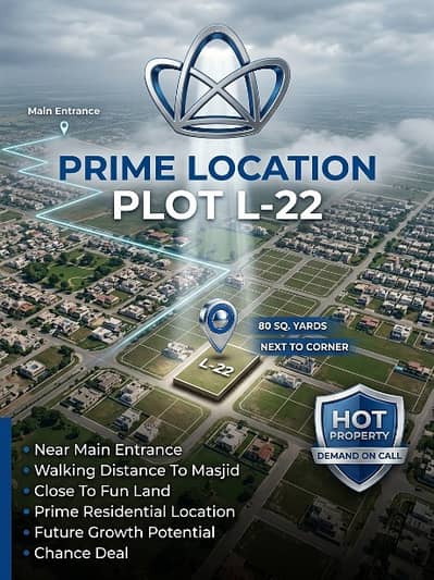 80 Sq Yards Plot for Sale - Paradise Block Near Fund LAND