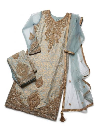 Gray and Golden embalished dress