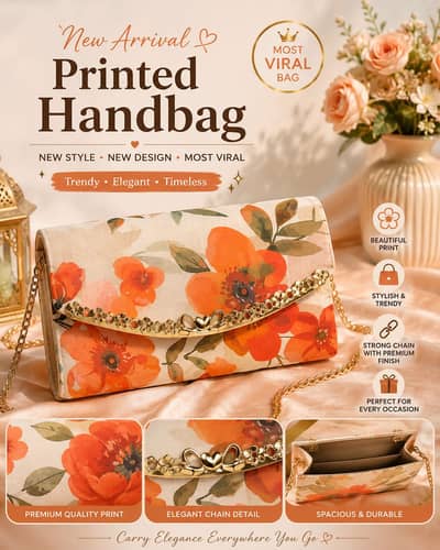 Printed hanad bag
