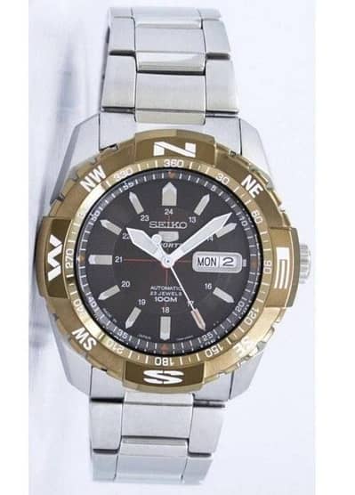 Men’s Seiko 5 Sports Stainless Steel Automatic 23 Jewels Wristwatch