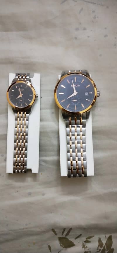 *Men & Women Pair Watch - 2 Tone Silver Gold - Water Resistant*