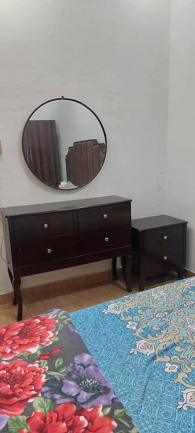 New bed with side table and dressing condition 10/10