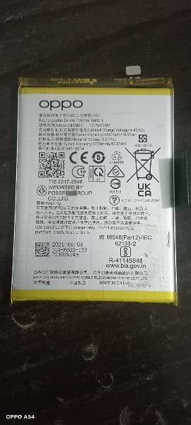 oppo a 54 battery good halth