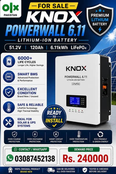 Sale sale sale knox 6.11 Powerwall