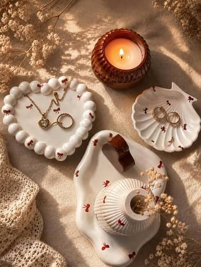 beautiful aesthetic decorative jewelry trays