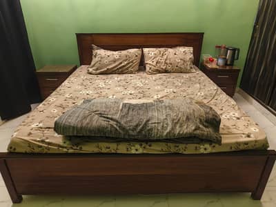 Selling 6 Months Used Bedroom Set With 8 Inch Spring Mattress
