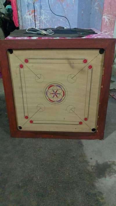 Wooden Carrom Board 32x32 Standard Size - With 1 Striker and coins