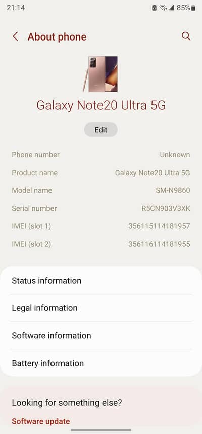 Samsung Mobile Note 20 Ultra