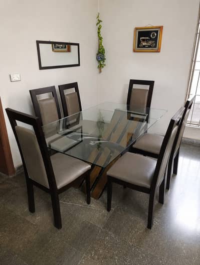 Premium Modern 6-Seater Glass Dining Table | Brand New Condition