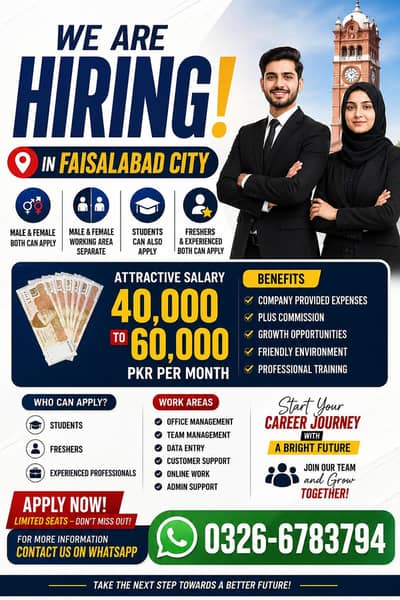 Required staff male and female are eligible