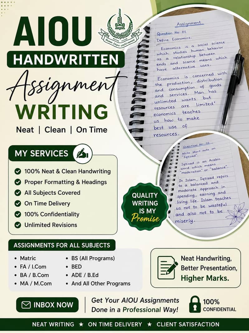 Aiou handwriting Assignment 0