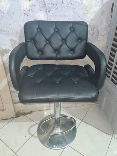 Moving leather stool chair