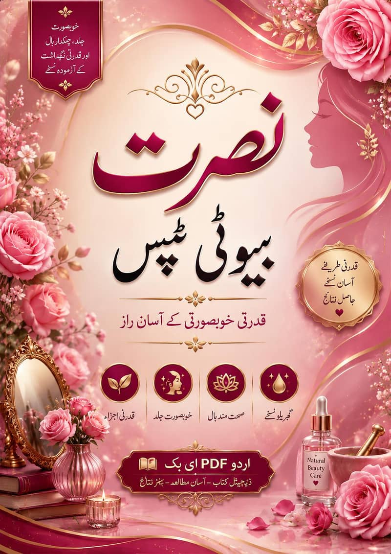 نُصرت بیوٹی ٹپس | اردو PDF eBook | قدرتی خوبصورتی کے آسان راز 0