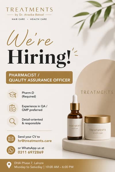 Pharmacist/ Quality assurance officer