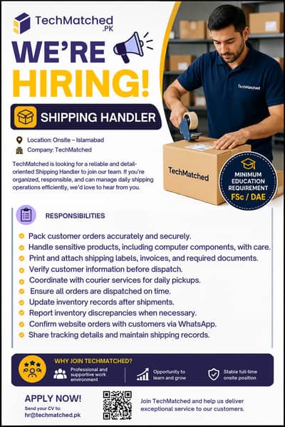Shipping Handler - Onsite Islamabad