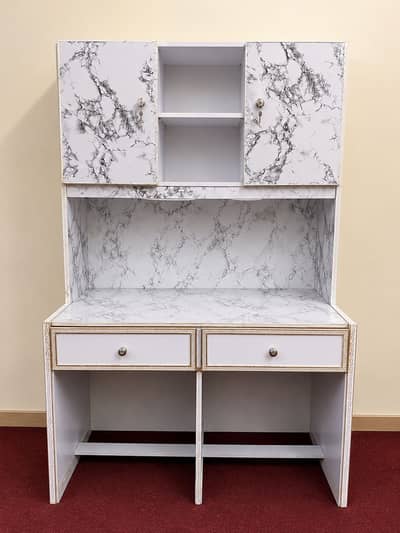 Study Table with Storage | 2 Drawers + Upper Cabinets | Used |