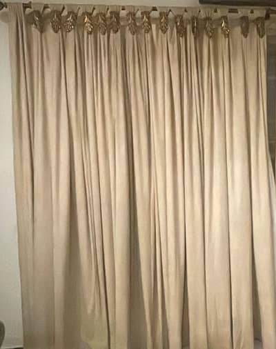velvet beige  curtains